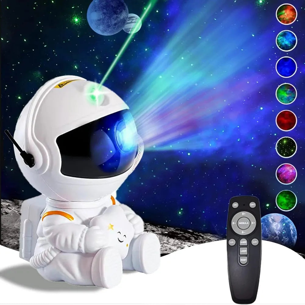 Starry Sky Adventure: Astronaut Galaxy Night Light for Bedroom and Home Décor