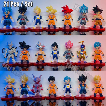 "Dragon Ball Z Anime Action Figure Set - Super Saiyan Son Goku, Son Gohan, Vegeta, Broly, Piccolo, Majin Buu - Collectible Model Toys"