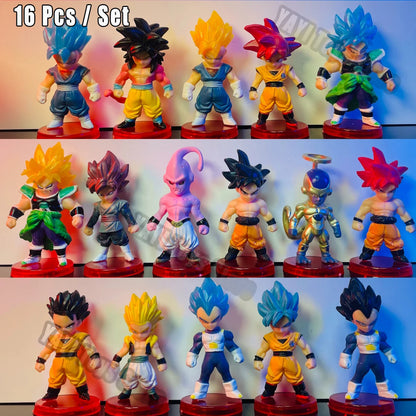 "Dragon Ball Z Anime Action Figure Set - Super Saiyan Son Goku, Son Gohan, Vegeta, Broly, Piccolo, Majin Buu - Collectible Model Toys"