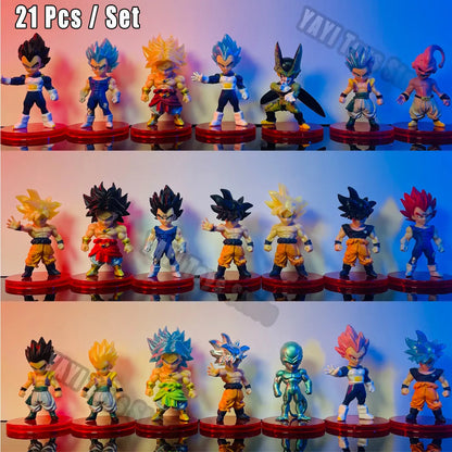 "Dragon Ball Z Anime Action Figure Set - Super Saiyan Son Goku, Son Gohan, Vegeta, Broly, Piccolo, Majin Buu - Collectible Model Toys"