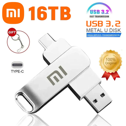 "Xiaomi 16TB USB 3.2 Flash Drive - High-Speed Transfer, Waterproof Memory Storage"