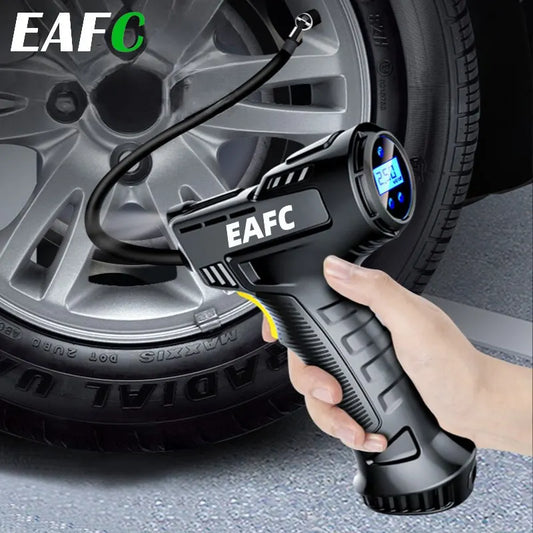 120W Portable Handheld Air Compressor: Wireless/Wired Tire Inflator Pump