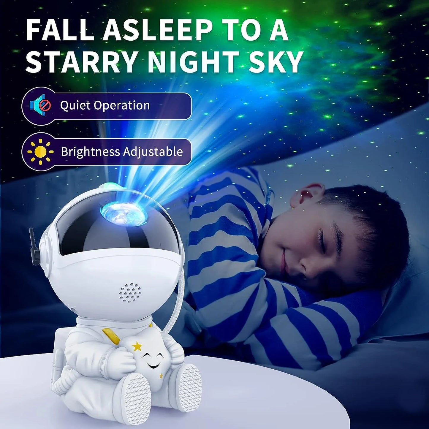 Starry Sky Adventure: Astronaut Galaxy Night Light for Bedroom and Home Décor